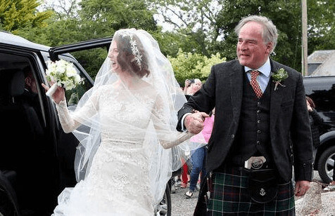 Sebastian Arbuthnot-Leslie With Daughter On Her Wedding Day
